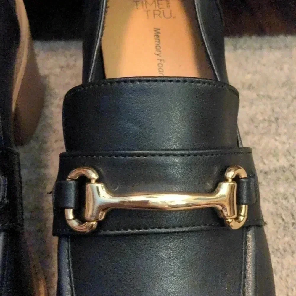 Time and Tru Women's Block Heel Loafers